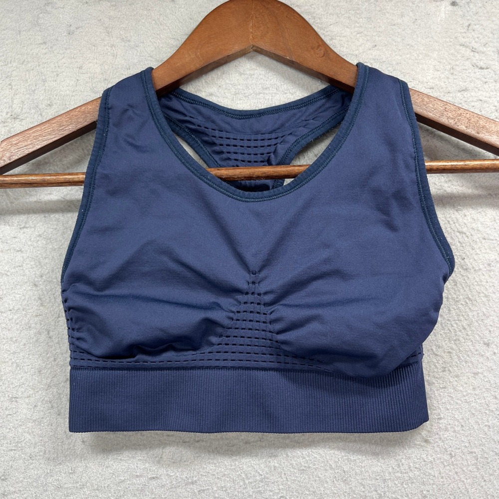 Sweaty Betty Sports Bra Womens S Blue Stamina Racerback Seamless Workout Active